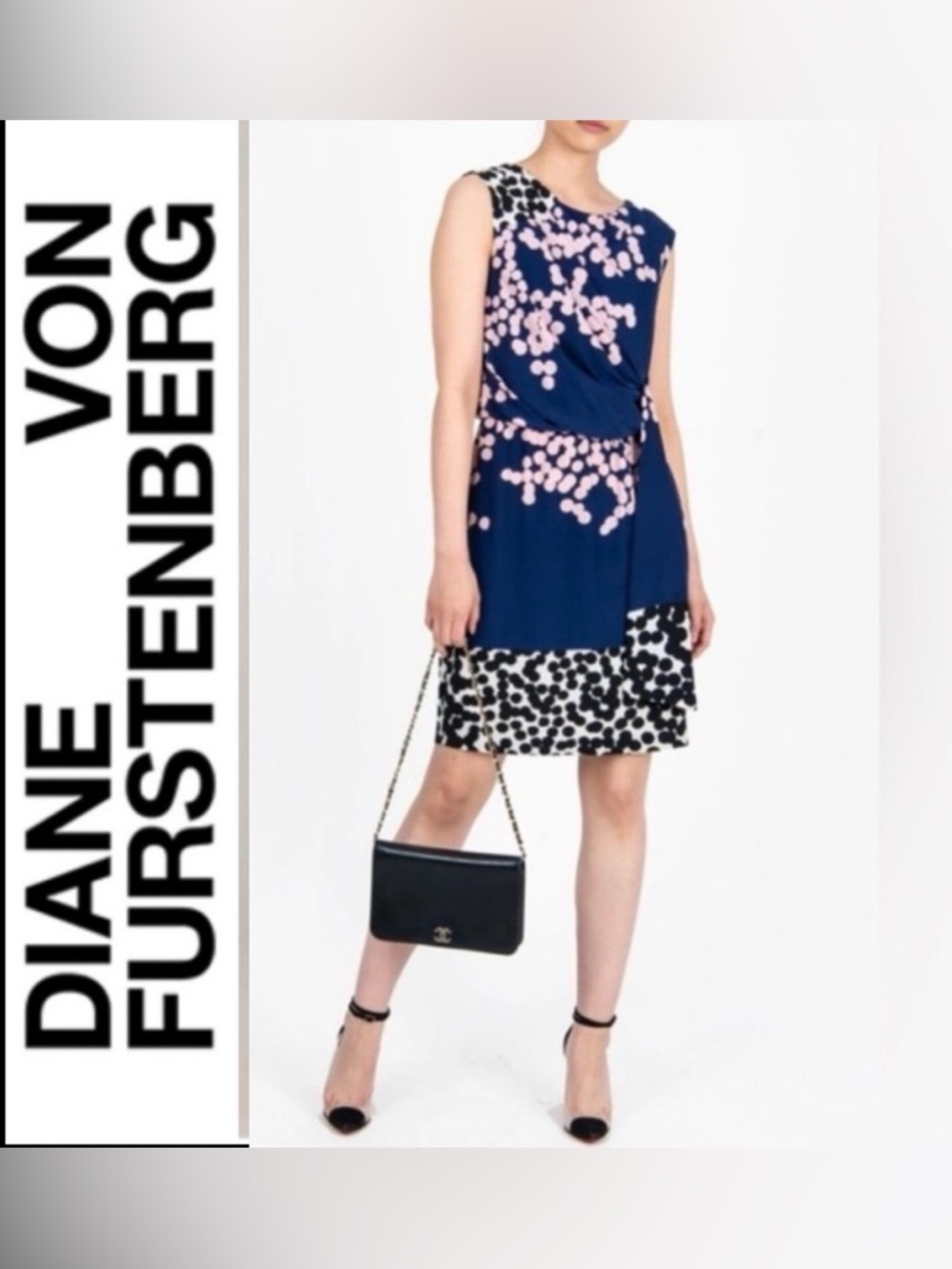 Diane Von Furstenburg Tamara Dress‎ 100% Silk. Size 4
